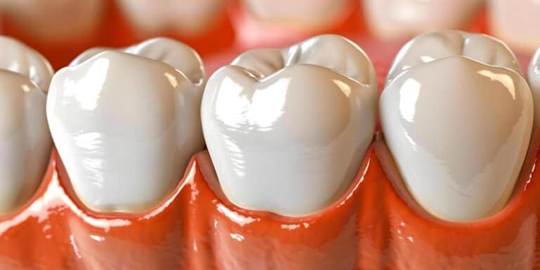Dental crown being placed over a damaged tooth