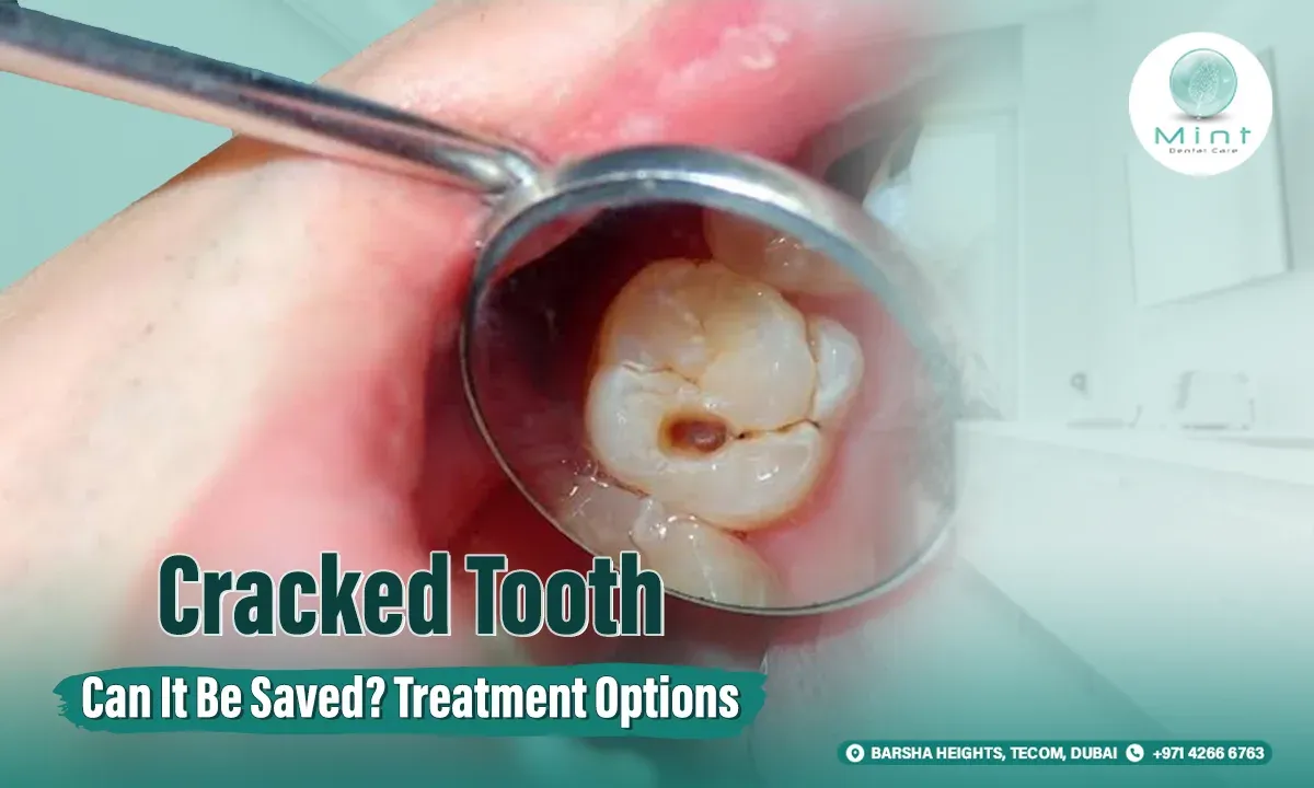 Cracked tooth treatment options at Mint Dental Care, Dubai