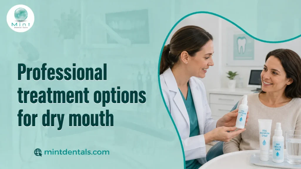 Professional treatment options for dry mouth