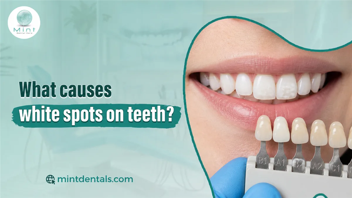 What causes white spots on teeth?