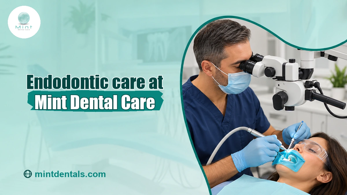 Root canal treatment using a dental microscope