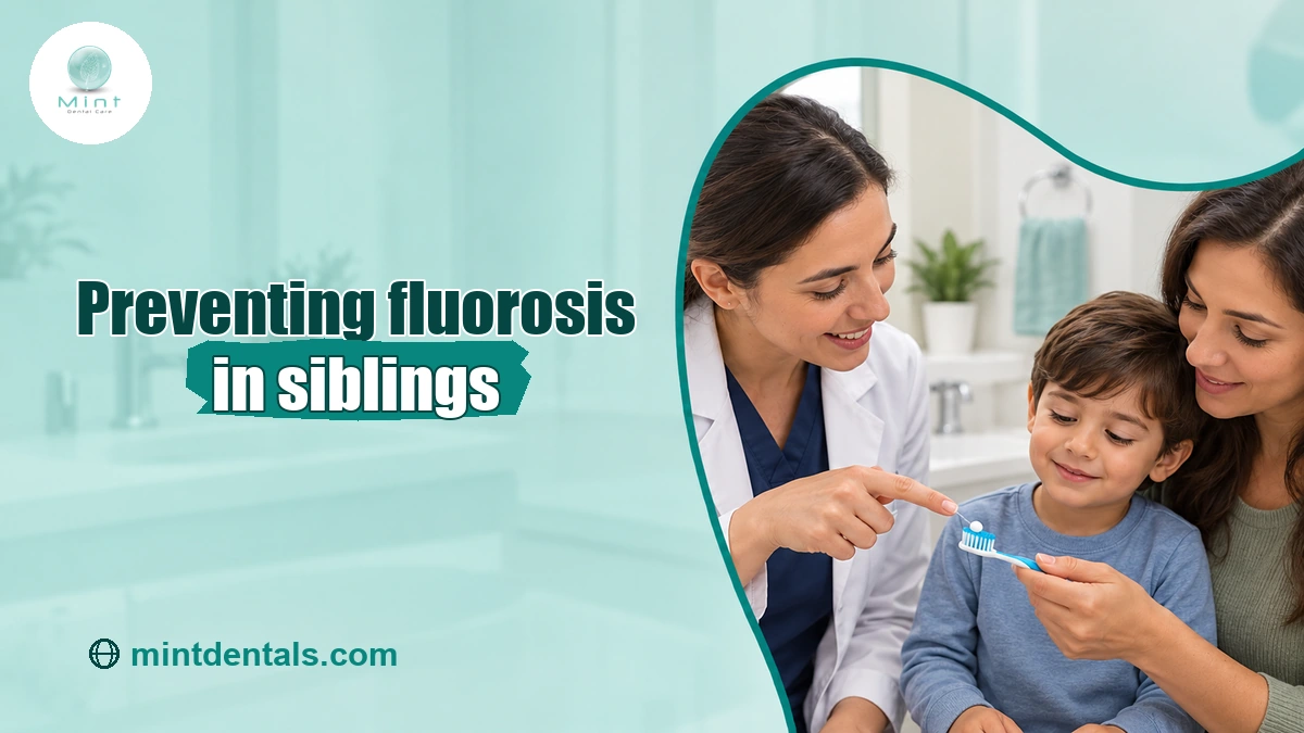 Dentist teaching a family safe fluoride habits