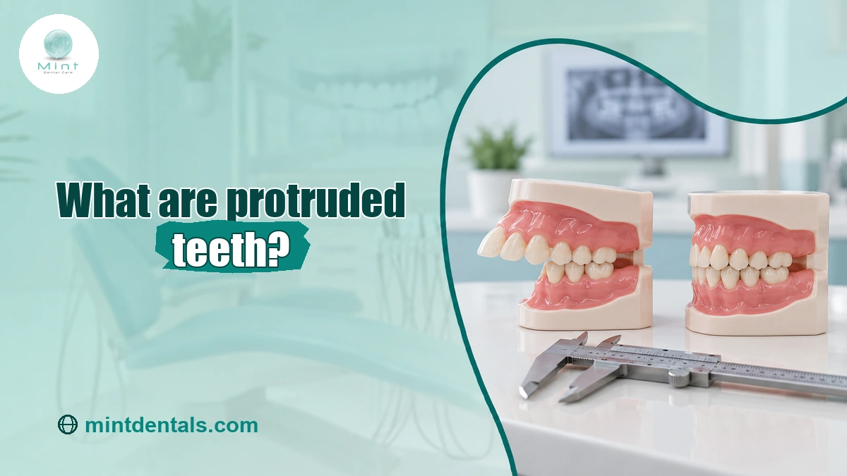 Dental models comparing overjet with a normal bite