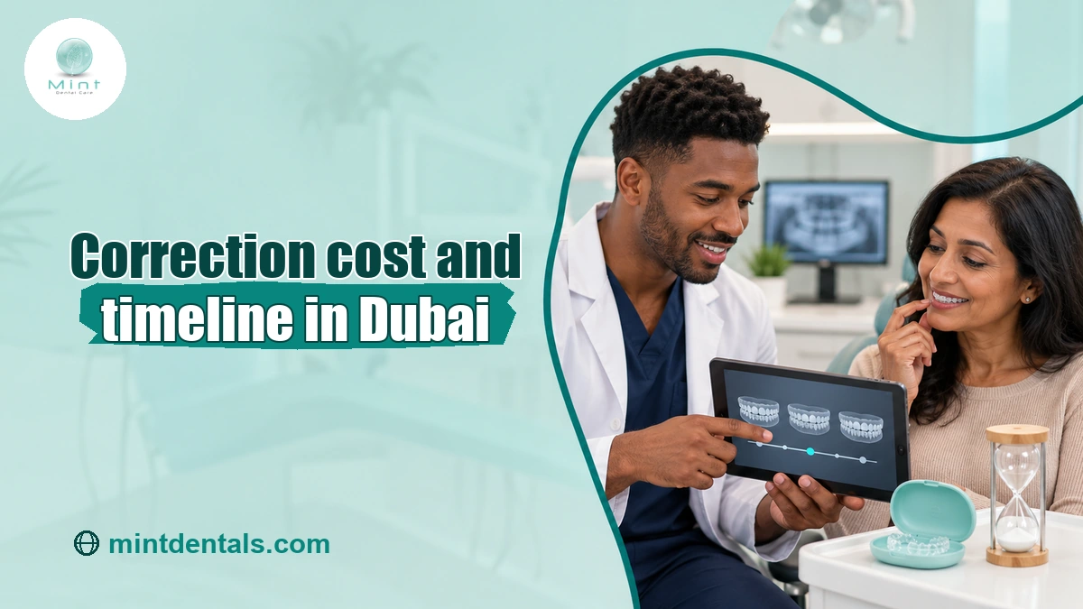 Orthodontist explaining treatment time and cost in Dubai